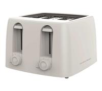 Hamilton Beach Toaster 4 Slice, Essentials, 1300W, Plastic, 6 Browning Levels, Removable Crumb Tray, Wide Slots, Compact, Integrated Cord Storage, White - HB4T5032W