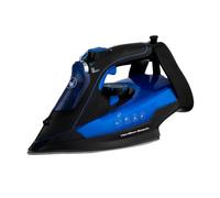 Hamilton Beach Steam Iron, 3000W, SteamMax Pro, Non-Stick Ceramic Soleplate, Dry or Steam Ironing, Spritz Function, Crease Removal, Vertical Steam, Easy Fill Tank, Self Cleaning, Black/Blue - HB608BB