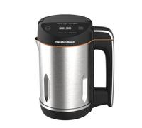 Hamilton Beach 3-in-1 Soup Maker, Smoothie Blender & Jam Maker, 1.6L, Easy Read Angled Digital Display, Auto-Stir & Overspill Sensor, Makes 4-6 Portions of Soup, Easy Clean, Black - HBSM003J