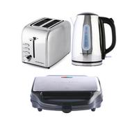 Rise Kettle, Toaster & Deep Fill Sandwich Toaster Set, by Hamilton Beach, Silver