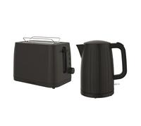 Hamilton Beach Kettle and Toaster Set, Stealth, Electric Kettle, Toaster 2 Slice, Boil Dry Protection, Space Saving, 8 Browning Levels, Defrost, Reheat & Cancel, Black - HB85223230BST