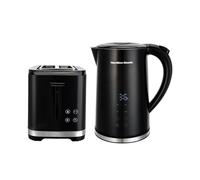 Hamilton Beach Kettle and Toaster Set, FlexiControl, Electric Kettle, Toaster 2 Slice, Digital, Variable Temp Control, Fast Boil, 7 Browning Levels, Defrost, Reheat & Cancel, Black - HB0011323BST
