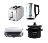 Rise Kettle, Toaster, Sandwich Toaster, Slow Cooker Set by Hamilton Beach