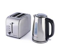Hamilton Beach Kettle & Toaster Set, Electric Kettle, 1.7L, Toaster 2 Slice, Rise, Stainless Steel, Boil Dry Protection, Rapid Boil, 6 Browning Settings, Defrost, Reheat & Cancel, Polished - HBRISE2P