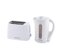Hamilton Beach, Kettle & Toaster Set, Essentials Collection, White, HBESSW