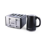 Hamilton Beach Kettle and Toaster Set, Harmony, Electric Kettle 1.7L, Wide Slot Toaster 4 Slice, Boil Dry Protection, 6 Variable Browning Levels, Espresso - HBHARME
