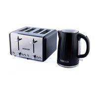 Hamilton Beach Kettle and Toaster Set, Harmony, Electric Kettle 1.7L, Wide Slot Toaster 4 Slice, Boil Dry Protection, 6 Variable Browning Levels, Espresso - HBHARME