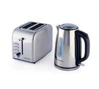 Hamilton Beach Kettle & Toaster Set, Electric Kettle, 1.7L, Toaster 2 Slice, Rise, Stainless Steel, Boil Dry Protection, Rapid Boil, 6 Browning Settings, Defrost, Reheat & Cancel, Polished - HBRISE2P