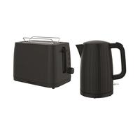 Hamilton Beach Kettle and Toaster Set, Stealth, Electric Kettle, Toaster 2 Slice, Boil Dry Protection, Space Saving, 8 Browning Levels, Defrost, Reheat & Cancel, Black - HB85223230BST