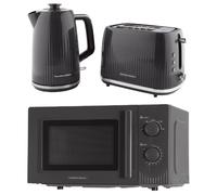 HAMILTON BEACH Miami HBMIAKSCH Solo Microwave, Electric Kettle & 2-Slice Toaster Bundle - Charcoal, Black