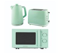 HAMILTON BEACH Miami HBMIAKSMM Solo Microwave, Electric Kettle & 2-Slice Toaster Bundle - Mint, Green