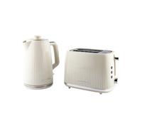 Hamilton Beach Kettle and Toaster Set, Miami, Electric Kettle 1.7L, Wide Slot Toaster 2 Slice, Boil Dry Protection, 7 Variable Browning Levels, Sand - HBMIAS
