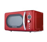 Hamilton Beach Microwave, 20L, 700W, Retro, Digital LED Display, 8 Pre-set Programs, Express Cooking, Weight Defrost, 60 Min Timer, Child Lock, Compact Design, Red - HB70H20R.