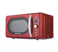 Hamilton Beach Microwave, 20L, 700W, Retro, Digital LED Display, 8 Pre-set Programs, Express Cooking, Weight Defrost, 60 Min Timer, Child Lock, Compact Design, Red - HB70H20R.