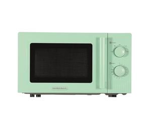 Hamilton Beach Microwave, 20L, Miami, 800W, Manual Dial Controls, Quick Defrost, 35 Min Timer, 5 Cooking Levels, Mojito Mint - HBMX20M