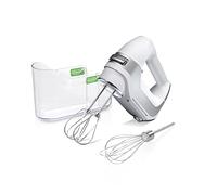 Hamilton Beach Professional 5-Speed Electric Hand Mixer with High Performance DC Motor, Slow Start, Storage Case, Stainless Steel Beater & Whisk, White (62652)