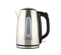 Hamilton Beach Rise 1.7L Brushed Stainless Steel Kettle in Silver Hamilton Beach Silver