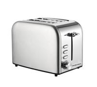 Hamilton Beach Toaster 2 Slice, Rise, 850W, Brushed & Polished, Stainless Steel, 6 Variable Browning Levels, Removable Crumb Tray, Defrost, Cancel & Reheat Settings, Silver - HB1718B2