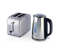 Hamilton Beach Kettle & Toaster Set, Electric Kettle, 1.7L, Toaster 2 Slice, Rise, Stainless Steel, Boil Dry Protection, Rapid Boil, 6 Browning Settings, Defrost, Reheat & Cancel, Polished - HBRISE2P