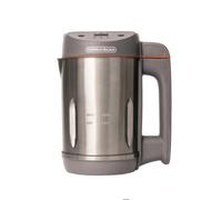 Hamilton Beach 3-in-1 Soup Maker, Smoothie Blender & Jam Maker, 1.6L, Easy Read Angled Digital Display, Auto-Stir & Overspill Sensor, Makes 4-6 Portions of Soup, Easy Clean, Grey - HBSM003G