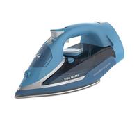 Hamilton Beach Steam Iron for Clothes & Garment Steamer with Durable Stainless Steel Soleplate, 1700 Watts for Ultra-Fast Heat, 8’ Retractable Cord, Auto Shutoff, 350 ml Water Tank, Blue (14216)