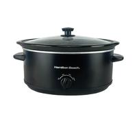 Hamilton Beach 6.5L Family Favourite Slow Cooker, 240W Energy-Efficient Design, Removable Oven-Safe Ceramic Bowl, 3 Heat Settings, Serves 6-8 People, Easy Clean, Black - HBSC070B
