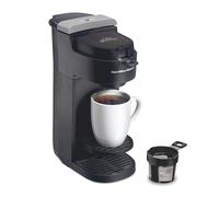 Hamilton Beach The Scoop Single Serve Coffee Maker & Fast Grounds Brewer for 8-14oz. Cups, Brews in Minutes, Black (47620)