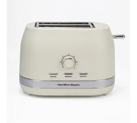 Hamilton Beach Ella 2-Slice Toaster, Wide Slots, 7 Variable Browning Levels, Defrost, Cancel & Reheat Settings, Removable Crumb Tray, Integrated Cord Storage, 800W - HBT1322MC, Matte Latte