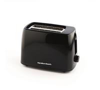 Hamilton Beach Toaster 2 Slice, Essentials, Plastic, 6 Browning Levels, Removable Crumb Tray, Wide Slots, Compact, Integrated Cord Storage, 650W - HB1116B, Black | Compact, Modern Design