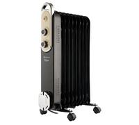 HAMILTON BEACH Vintage REDB14KBLKE Portable Oil-Filled Radiator - Black, Black