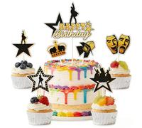 Hamilton Birthday Cake Topper 7Pcs, Complete Musical Themed Cake Decoration Set, Alexander Hamilton Inspired Cake Picks Party Supplies for Theater Lovers