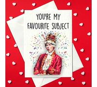 Hamilton Birthday Card - You're My Favourite Subject - Funny Valentine's Day Card Inspired by Hamilton the Musical - Hamilton Merch - Broadway Theatre Love Cards - Handmade & Blank Inside - Gift Card
