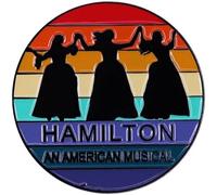 Hamilton Broadway Musical Theater Alexander Sisters Gay LGBTQ Pride Rainbow Flag 1.2" Enamel Pin Badge, 3.05 cm, Enamel, enamel