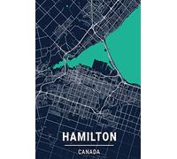 Hamilton Canada: 6x9 Lined Journal | Memory Book | Travel Journal | Diary To Record Your Thoughts | Graduation Gift | Teacher Gifts | Dark Blue and ... People Who Love To Travel | Hamilton Canada