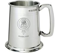 Hamilton Clan Crest Tankard 1 Pint Pewter