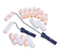 Hamilton Mini Paint Roller Set For The Trade – 17-piece, Short & Long Arm Frame, Medium Pile & Foam, 4in