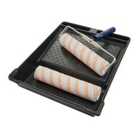 Hamilton For The Trade 4 Piece Medium Pile Roller Set With Tray 12 Inch Professional Paint Roller Kit Set