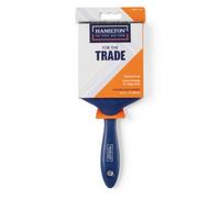Hamilton For The Trade Emulsion Wall Paint Brush 4" Inch - Synthetic Mix Filament Decorating Brush - Strong Beavertail Handle