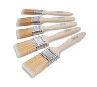 Hamilton Paint Brushes For The Trade 3100105-900 Synthetic Fine Tip Flat 5pc (1", 1.5", 2") Brown