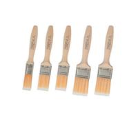 Hamilton Paint Brushes For The Trade 3100105-900 Synthetic Fine Tip Flat 5pc (1", 1.5", 2") Brown