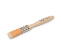 Hamilton For The Trade Fine Tip Flat Paint Brush 25mm / 1" Inch - Tapered Filament Decorating Brush With Wooden Beavertail Handle