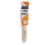 Hamilton For The Trade Fine Tip Flat Paint Brush 38mm / 1.5" Inch - Tapered Filament Decorating Brush - Wooden Beavertail Handle