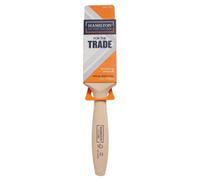 Hamilton For The Trade Fine Tip Flat Paint Brush 50mm / 2" Inch - Tapered Filament Decorating Brush - Wooden Beavertail Handle
