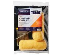 Hamilton For The Trade Masonry Set With Tray 5Piece 9Inch Roller Brush Set Indoor Outdoor Brick Concrete Walls Kit
