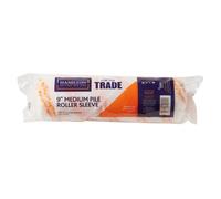 Hamilton For The Trade Medium Pile Roller Sleeve 9" Inch - Warp Knitted Fabric Paint Roller Refill For Quick & Even Coverage