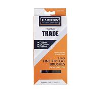 Hamilton For The Trade Paint Brush Set x 3, Fine Tip Flat Brush