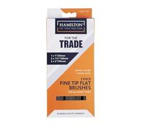 Hamilton For The Trade Paint Brush Synthetic Blend Comfort Grip Handle, 1 x 1", 2 x 1.5", 2 x 2"