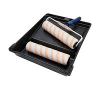 Hamilton For The Trade Paint Roller Kit 12" Inch, 4 Pcs - Medium Pile Roller Sleeves - Double Arm Frame & Tray
