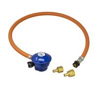 Hamilton Gas Products Universal 21mm Butane Clip-On BBQ Hose-0.85M | Quick Release | Suitable for use with Portable Gas BBQ's & Camping Grills | Regulator Approved to EN16129 | for Camping & Home
