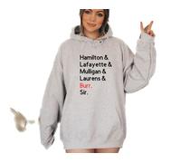 Hamilton HAMILTON LAFAYETTE BURR SIR hamilton musical Hoody (as8, alpha, s, regular, regular, GREY)